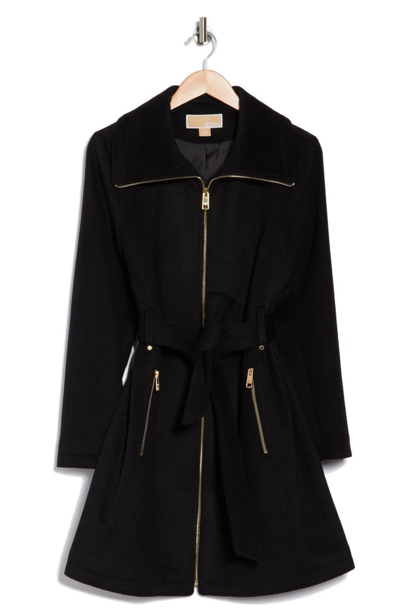 Michael Kors Belted Wool Blend Coat, Alternate, color,