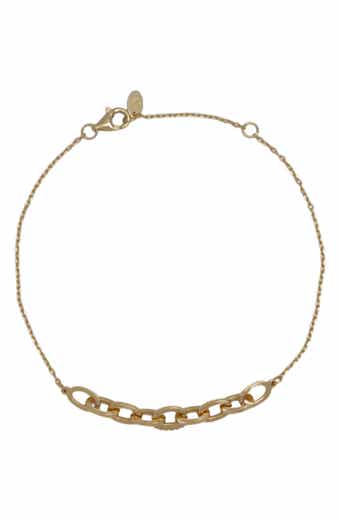 Argento Vivo Sterling Silver Interlocking Links Pavé Bracelet