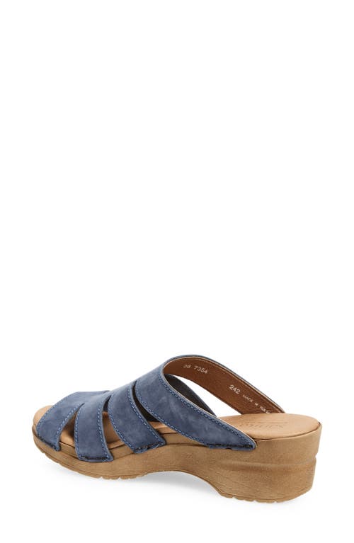 Sanita Monika Platform Slide Sandal In Blue