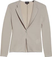 Emporio Armani One-Button Rib Jersey Jacket