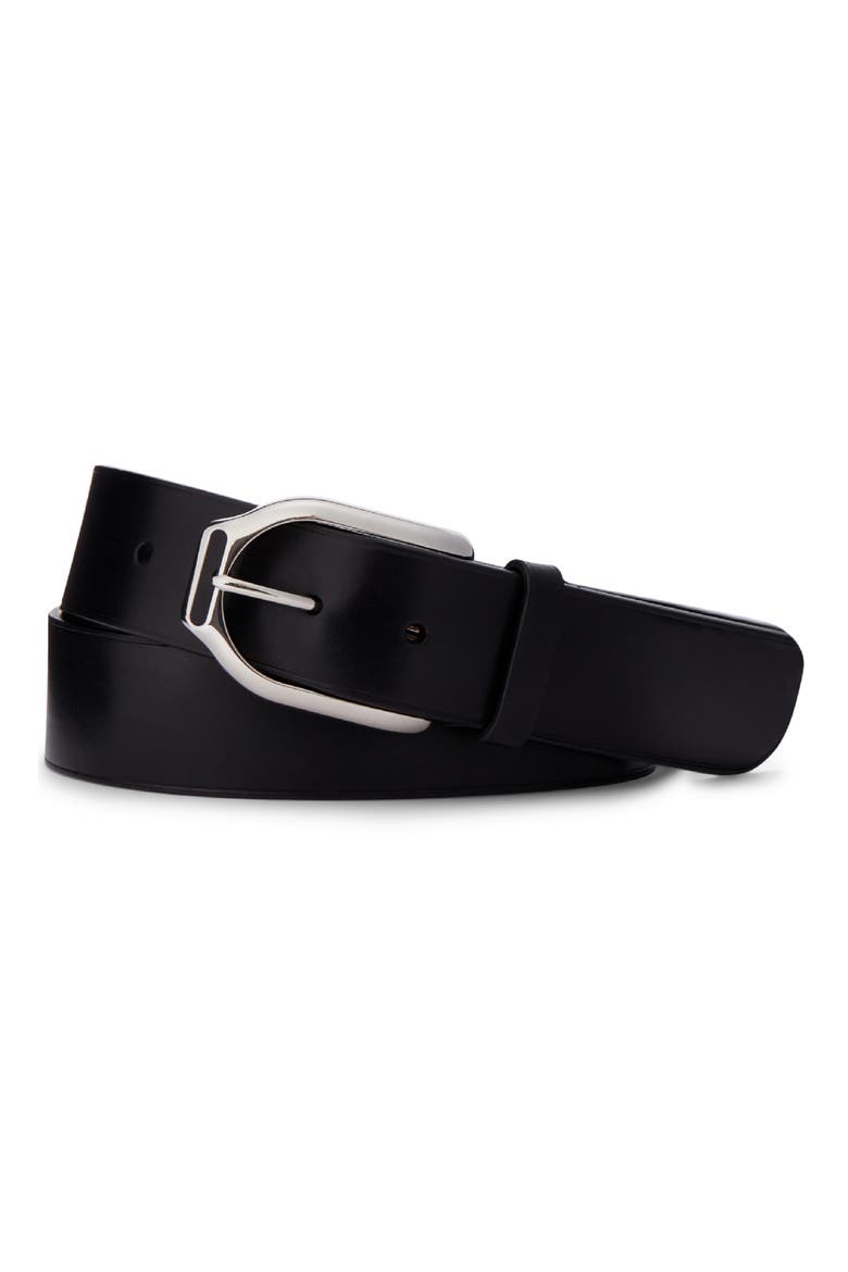 Vachetta Leather Belt, Main, color, BLACK