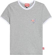DIESEL® T-Uncuties Dolphin Logo Graphic Ringer T-Shirt