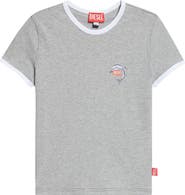 DIESEL® T-Uncuties Dolphin Logo Graphic Ringer T-Shirt
