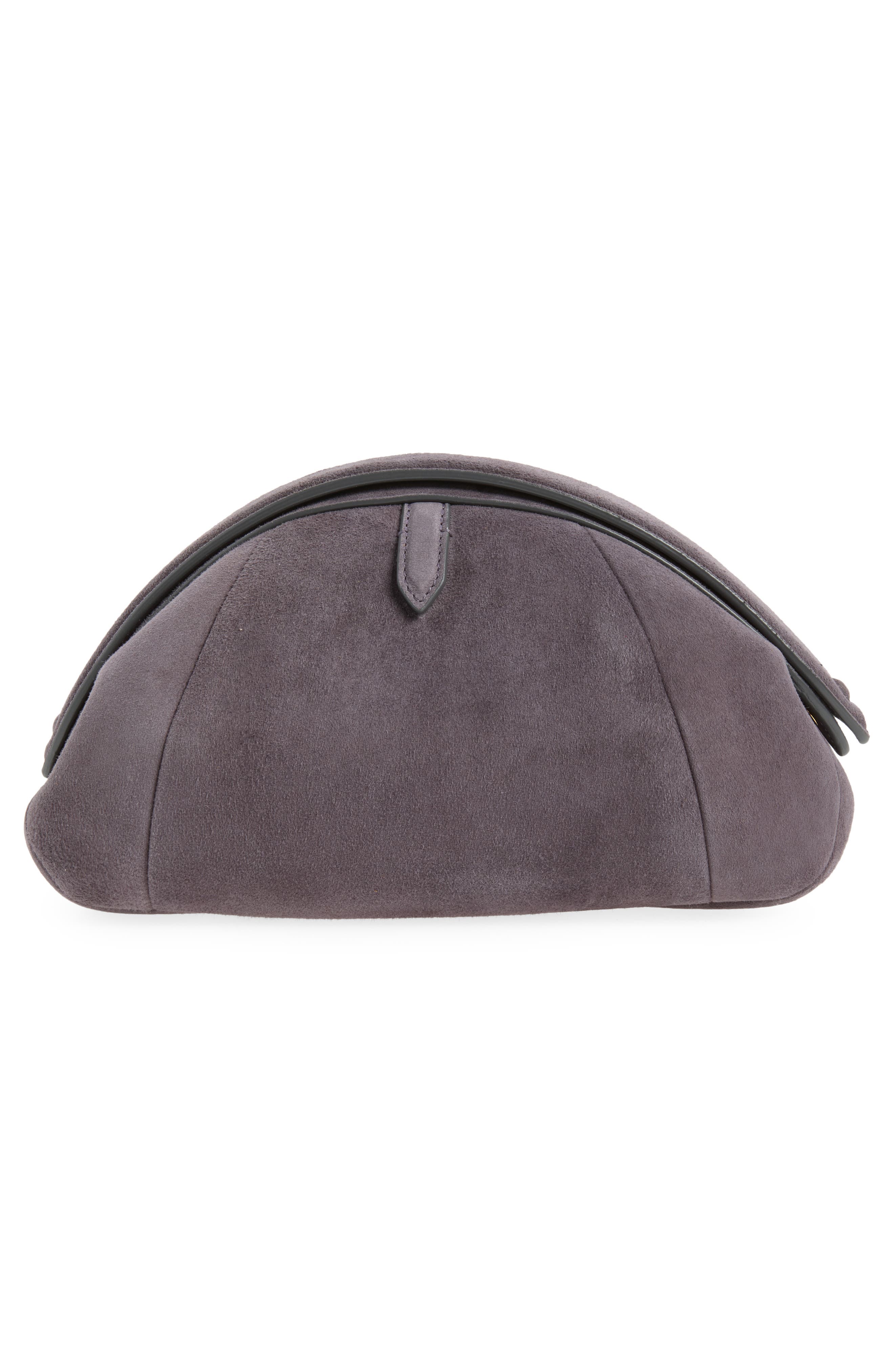 Small Purse Suede Clutch, Alternate, color, GRIS VIOLET U16