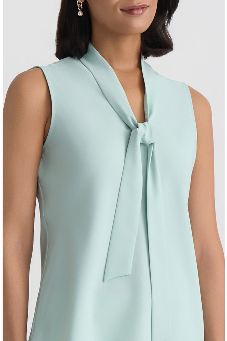 Sleeveless Tie Front Top, Alternate, color, SEA GLASS