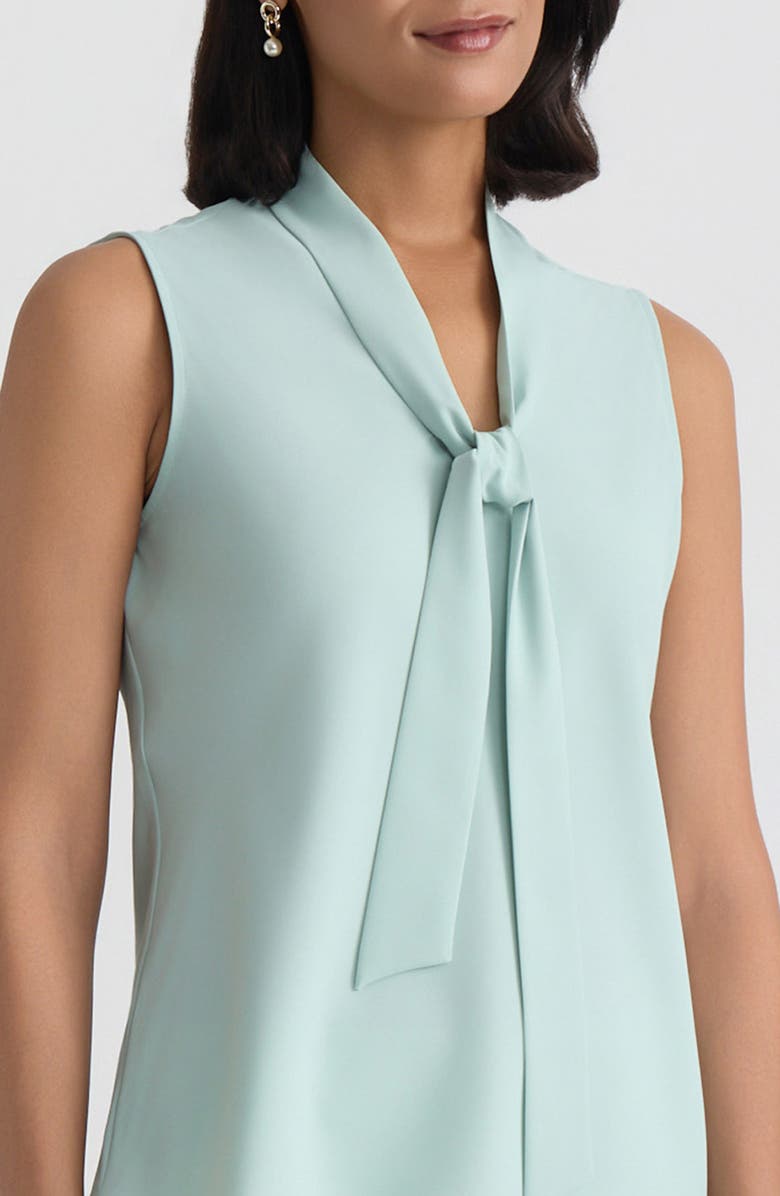 KASPER Sleeveless Tie Front Top, Alternate, color, Sea Glass