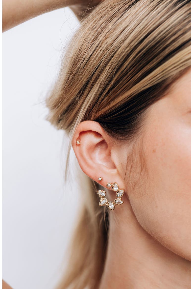 Cléo Round Single Stud Earring, Alternate, color, YELLOW GOLD