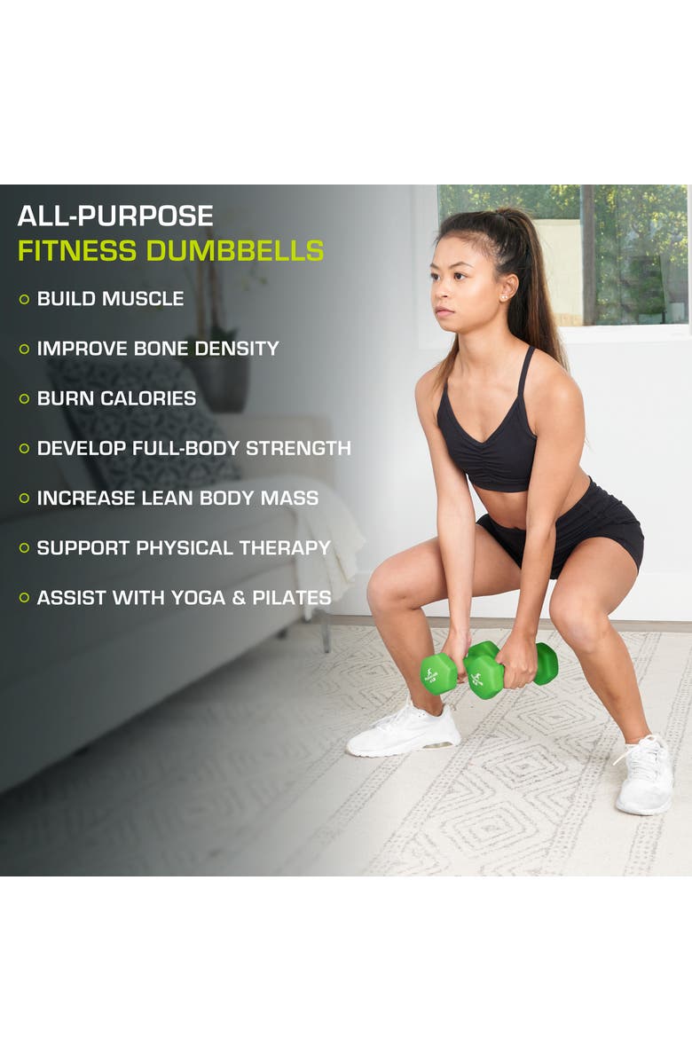 ProsourceFit Neoprene Dumbbells, Pair, Alternate, color, 4 Lb