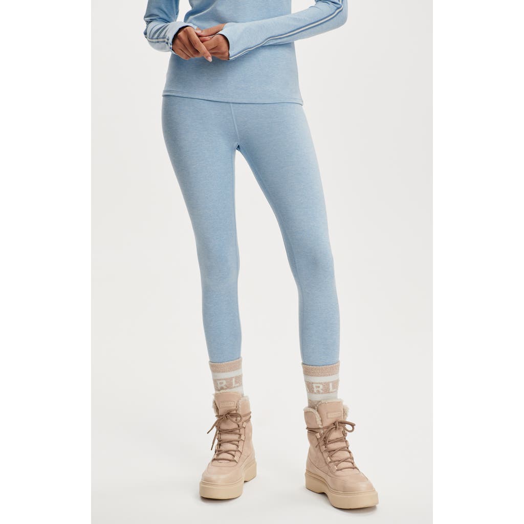 Varley Always Warm Super High Waist Base Layer Leggings In Blue