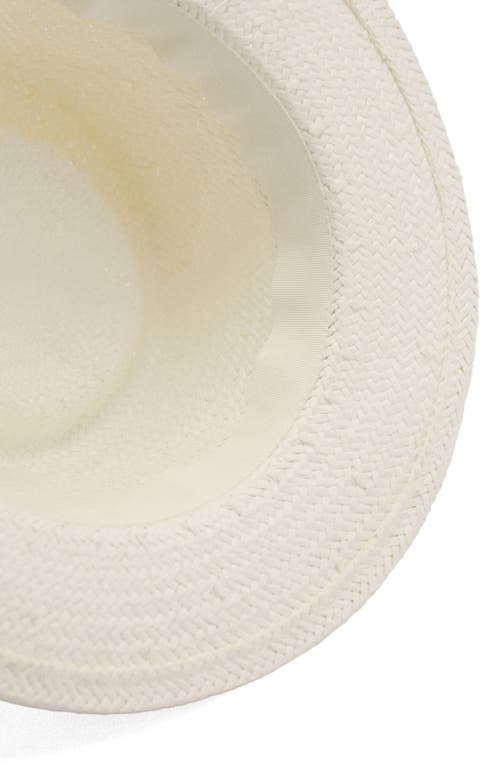 Mango Woven Straw Fedora In Brown