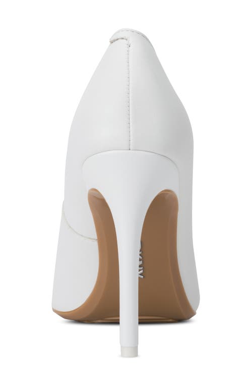 Dkny Mickel Pointed Toe Pump In White