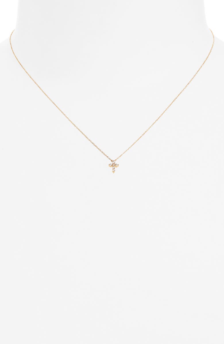 Bony Levy Icons Diamond Cross Pendant Necklace, Alternate, color, 