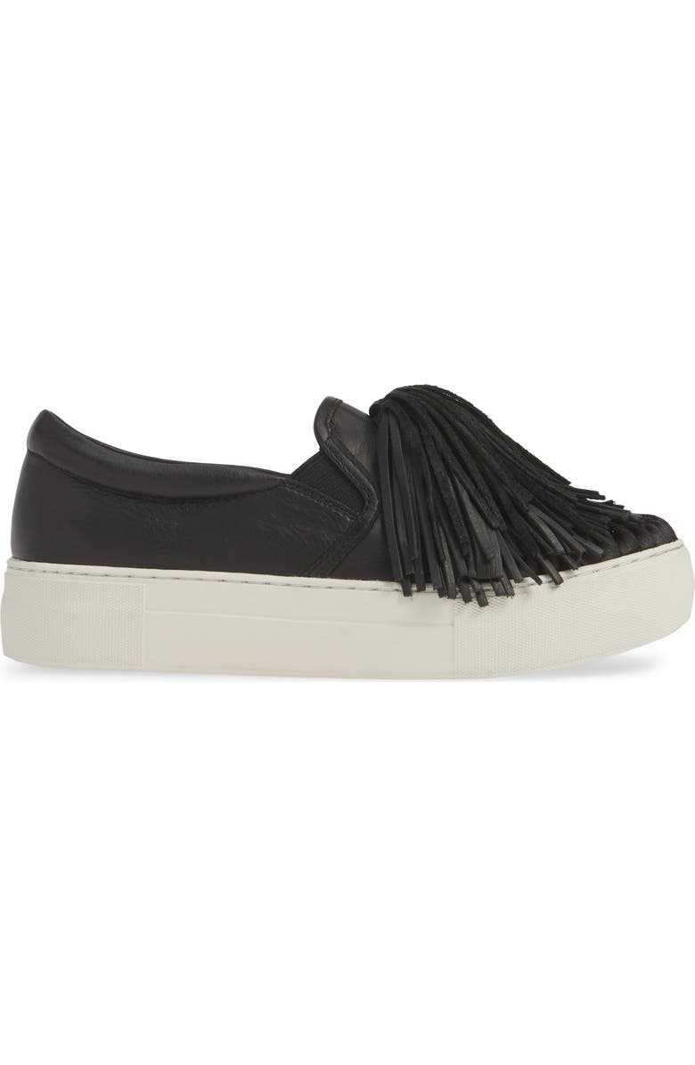 JSlides Aria Fringe Slip-On Platform Sneaker, Alternate, color,
