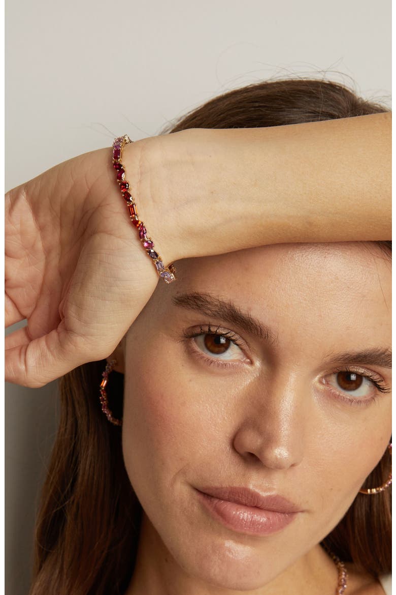 Mixed Shape Tennis Bracelet, Alternate, color, Yellow Gold Vermeil