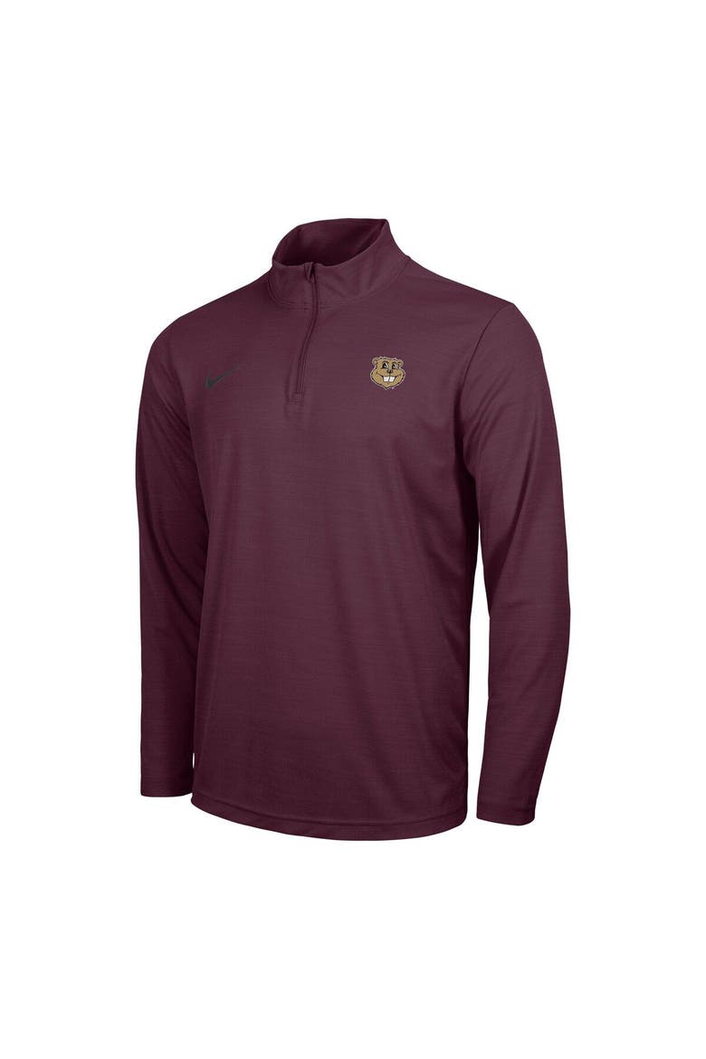 Men's Nike Maroon Minnesota Golden Gophers Team Intensity Performance Quarter-Zip Jacket, Alternate, color, Maroon