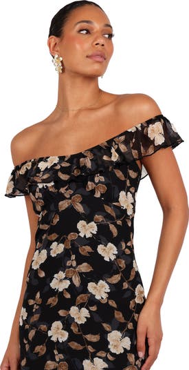 Irelynn Ruffle Convertible Floral Maxi Dress