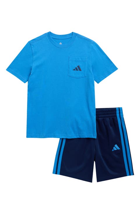 Kids' Logo Pocket T-Shirt & Mesh Shorts Set (Big Kid)