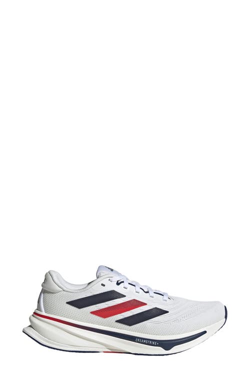 Adidas Originals Adidas Supernova Rise 2 Running Shoe In White/dark Blue/pure Ruby