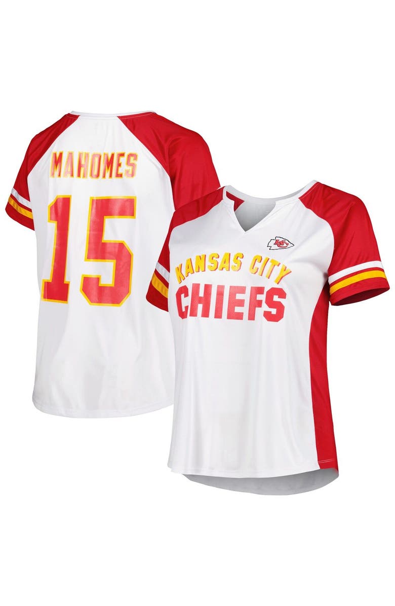 PROFILE Women's Patrick Mahomes White Kansas City Chiefs Plus Size Notch Neck T-Shirt, Main, color, 