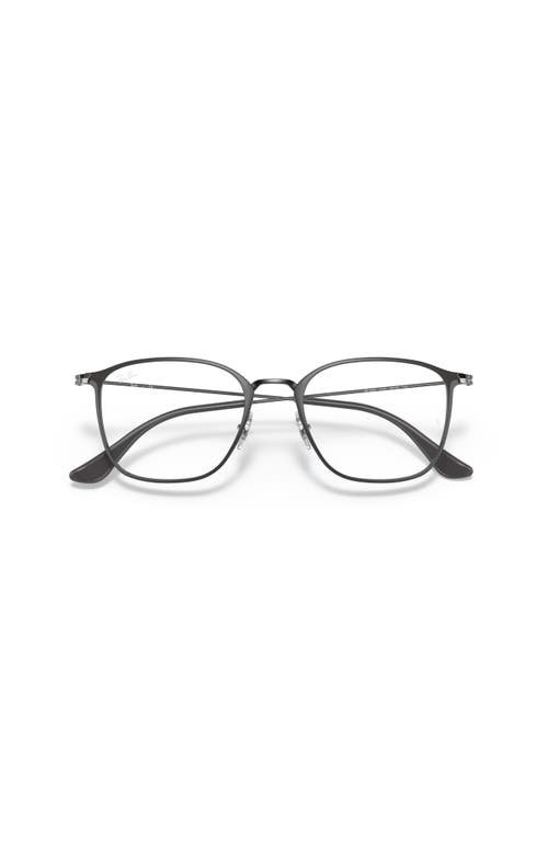 Ray Ban Ray-ban 49mm Square Optical Glasses In Black