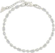 Sterling Forever Camden Staggered Cubic Zirconia Tennis Bracelet