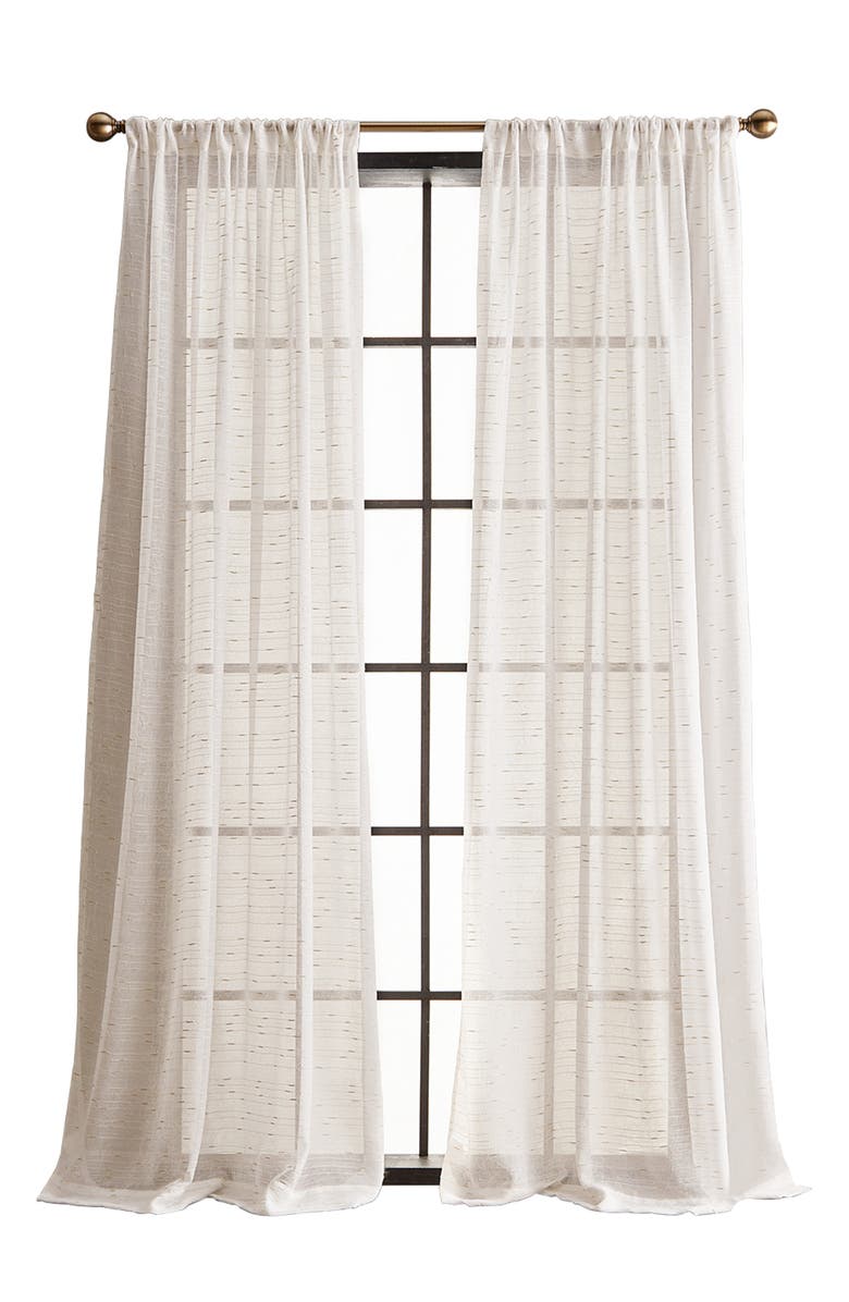 DKNY Urban Sparkle Pole Top Set of 2 Curtain Panels, Main, color, Gold