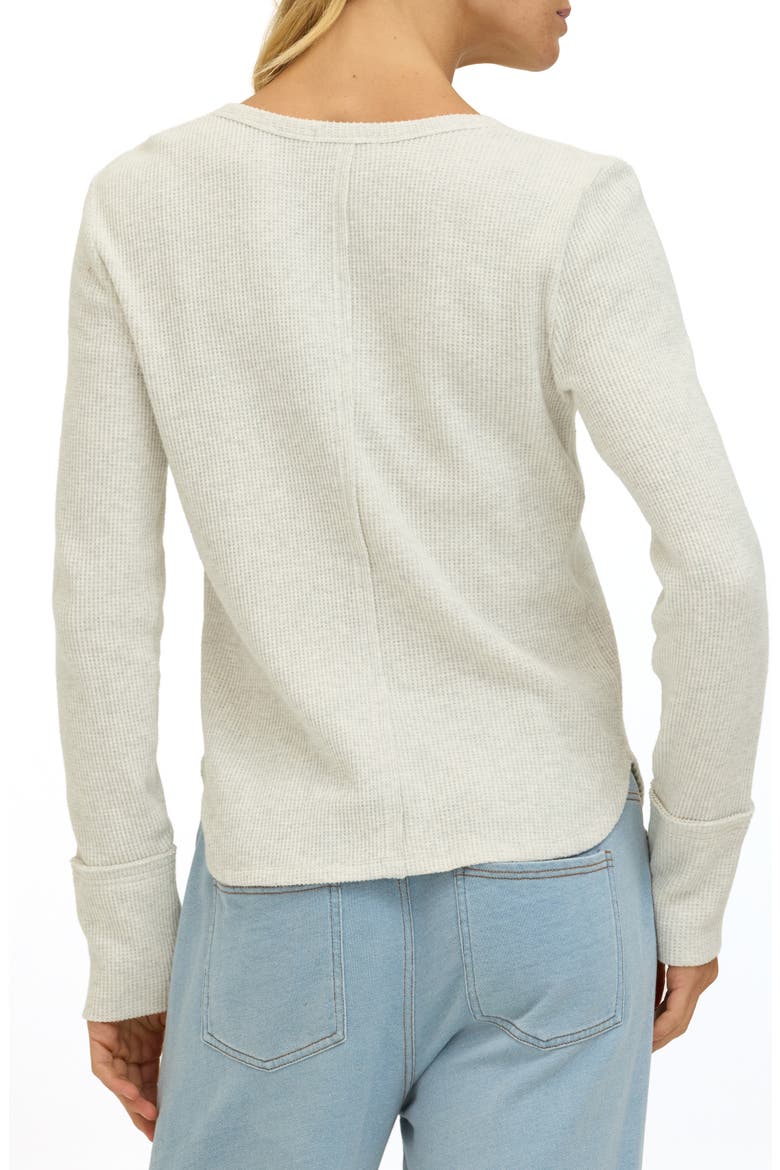 Brigitte Brushed Thermal Top, Alternate, color, HEATHER GREY