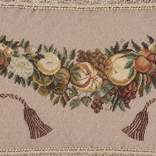 C & F Home C&f Home Melons & Grapes Petit Point Wool Blend Accent Pillow In Brown