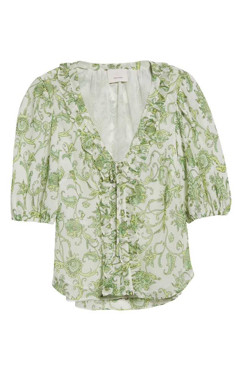 Cinq à Sept Ivy Paisley Top, Alternate, color, Ivory Multi