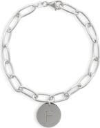 MESHMERISE Initial Disc Charm Bracelet