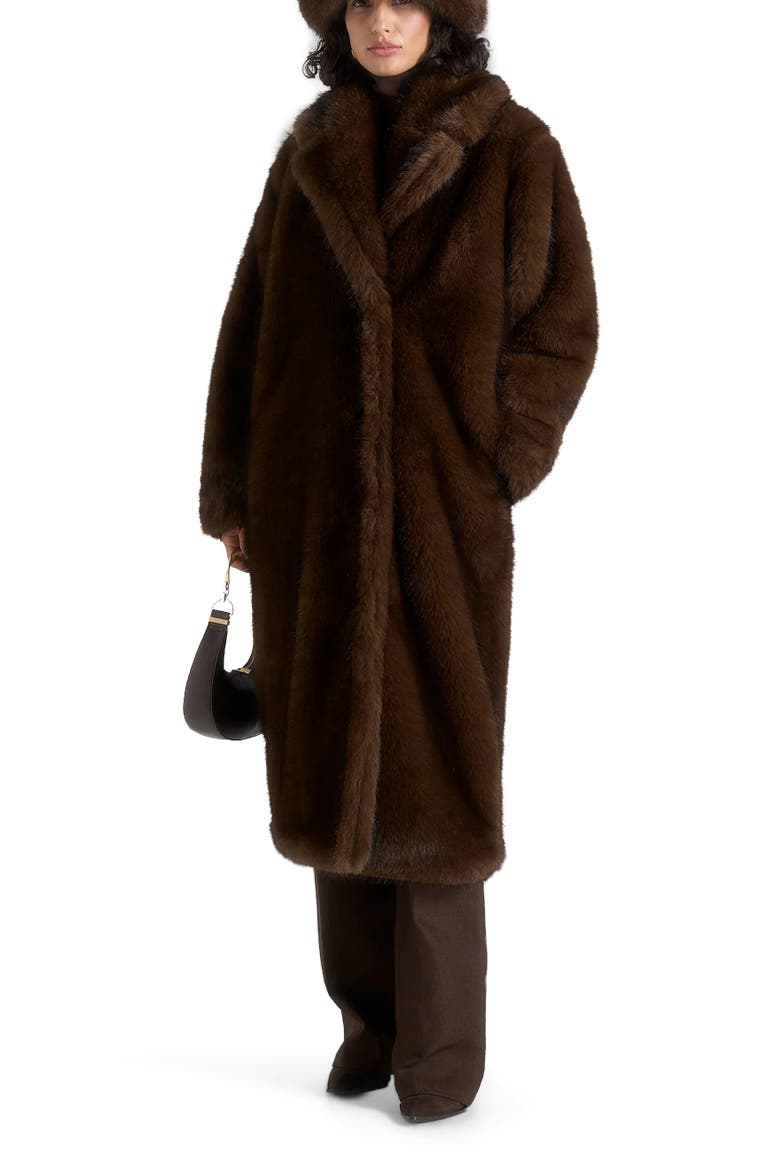 Ilya Oversized Fur Hat, Alternate, color, Brown