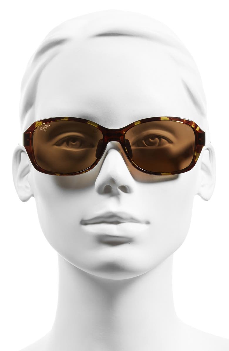 Maui Jim Koki Beach 56mm PolarizedPlus2<sup>®</sup> Sunglasses, Alternate, color, Olive Tortoise/ Hcl Bronze
