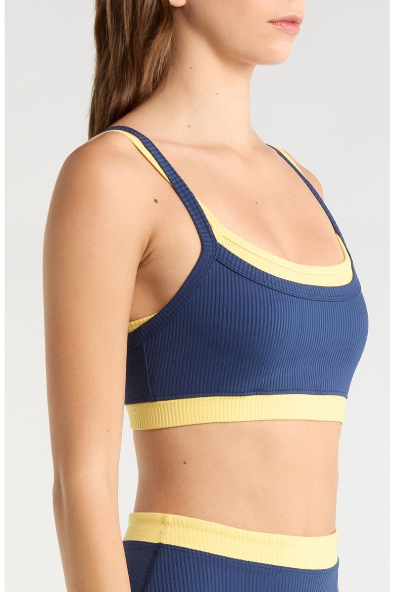 Layered Rib Sports Bra, Alternate, color, MIDNITE POPCORN