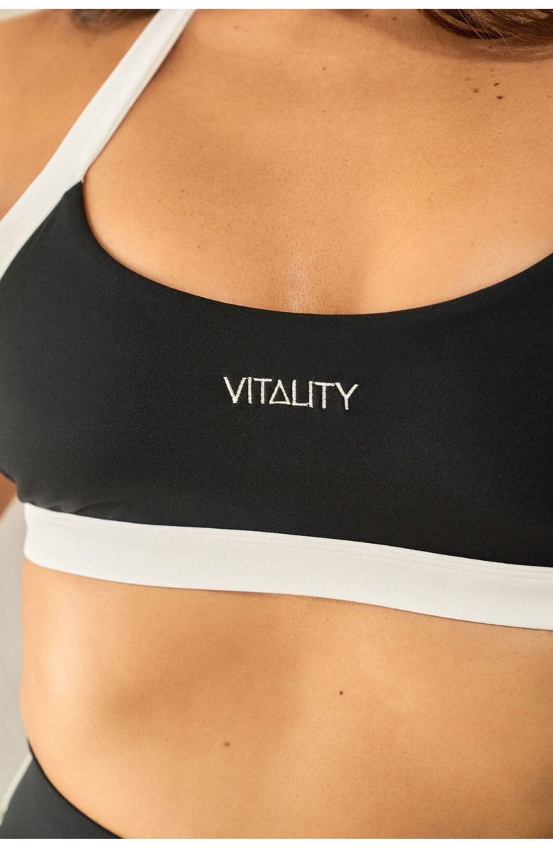 Vitality Cloud II Mini Halter Bra, Alternate, color, Midnight Contrast