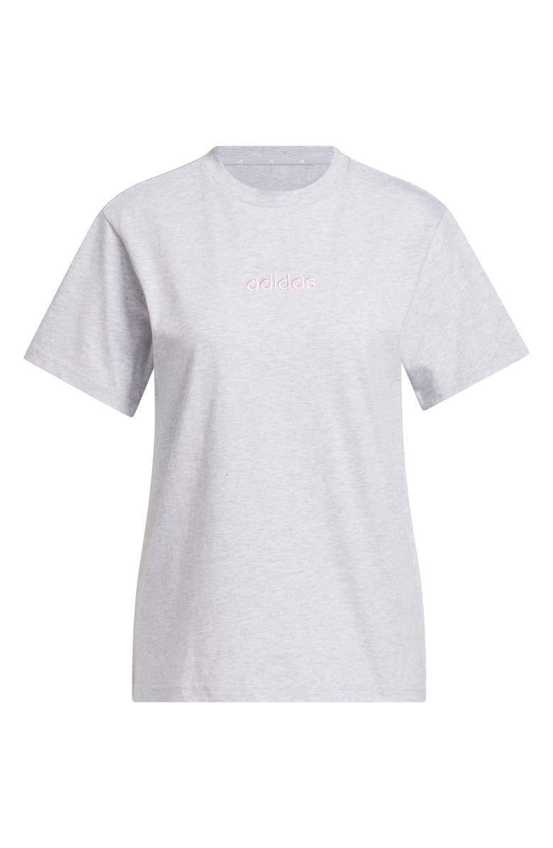 adidas Bow Logo Cotton T-Shirt, Alternate, color, Light Grey Heather