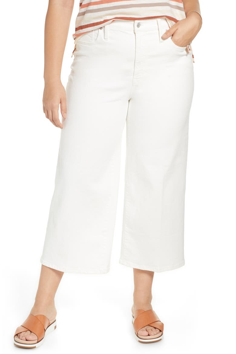 Crop Wide Leg Jeans, Alternate, color, TILE WHITE
