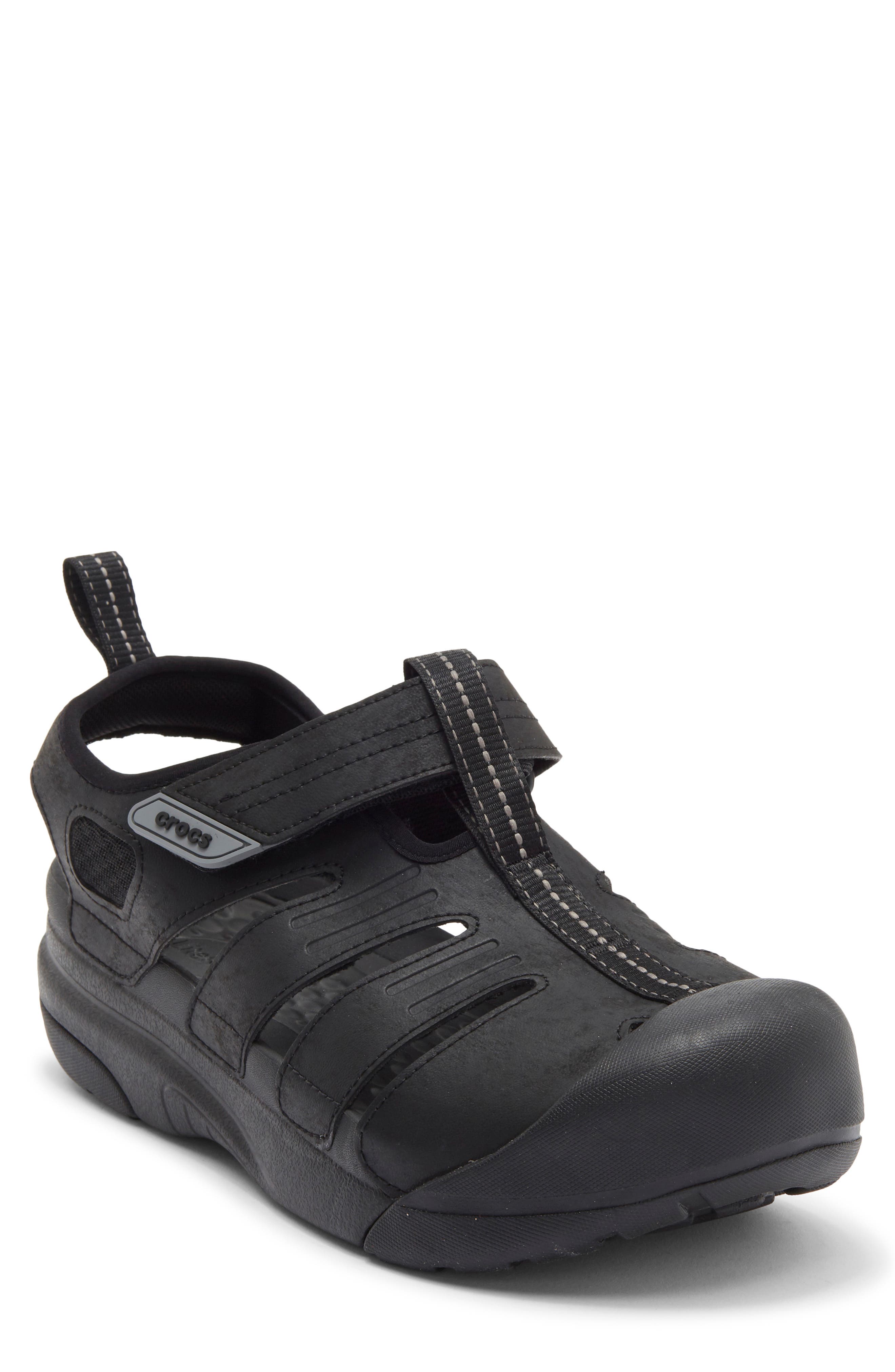 CROCS Yukon Fisherman Sandal, Main, color, Black