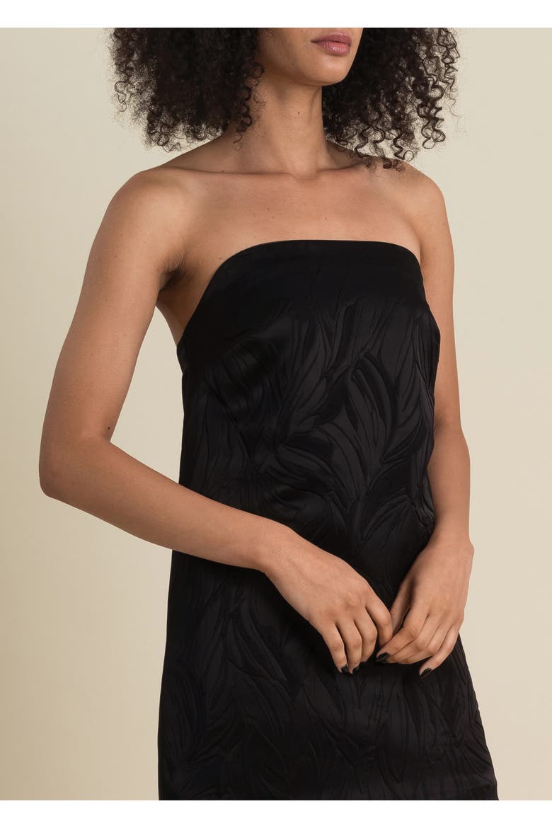 Sophia Italian Swirl Jacquard Mini Dress, Alternate, color, Black
