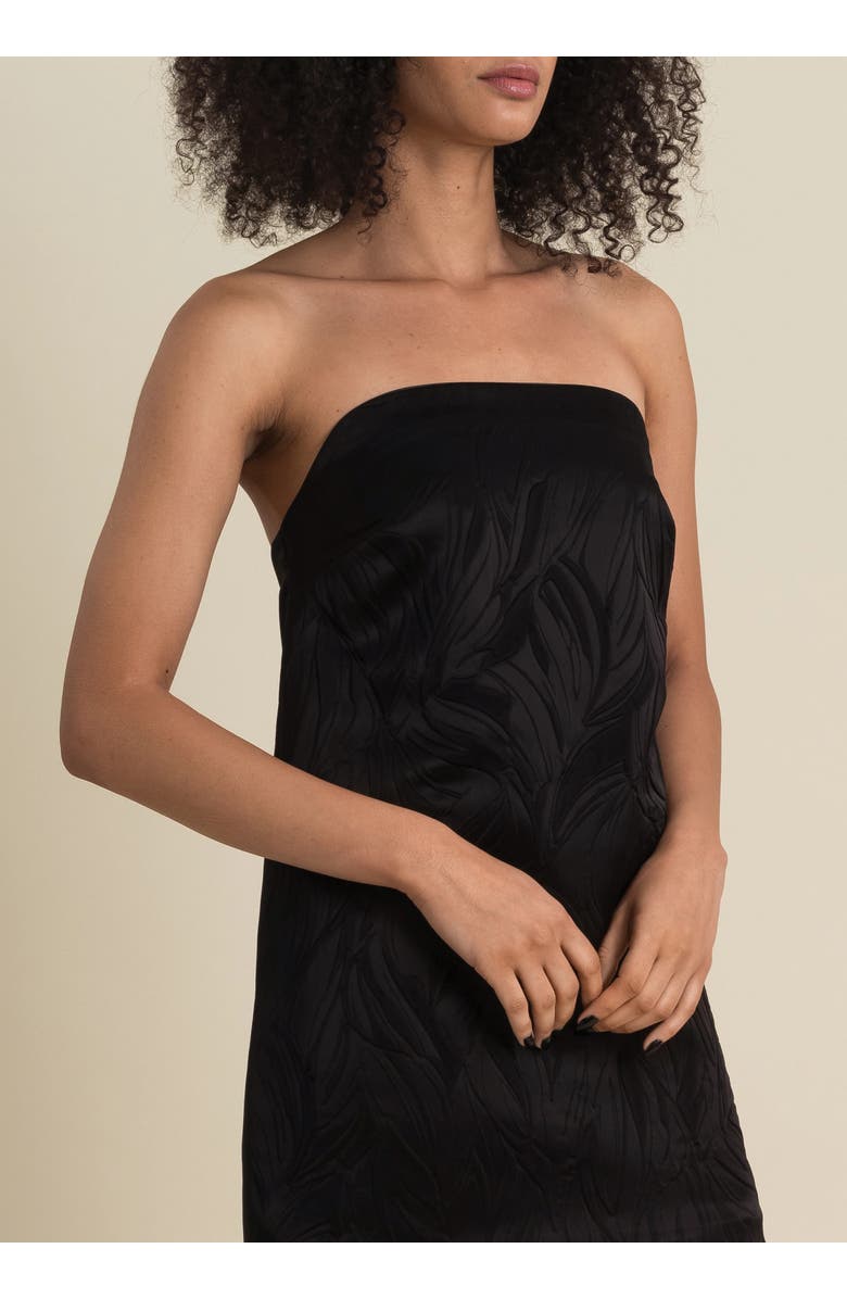 Contessa Mills Sophia Italian Swirl Jacquard Mini Dress, Alternate, color, Black