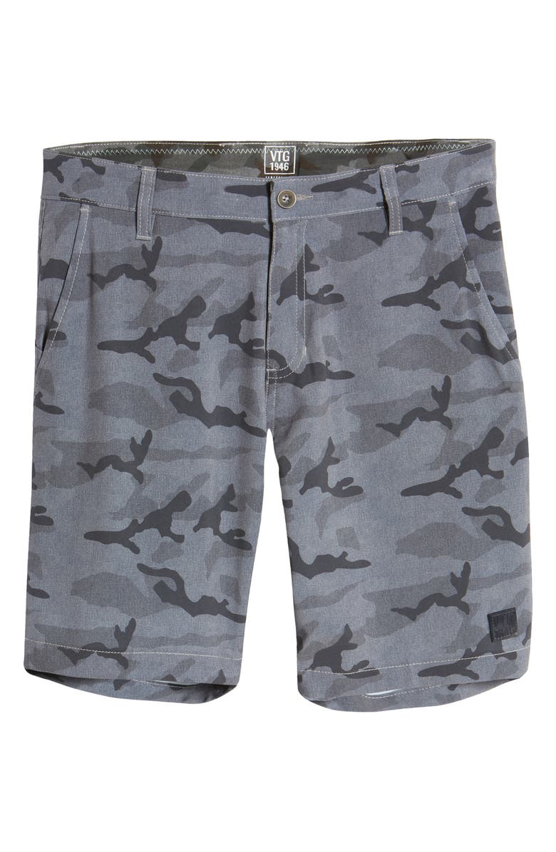 Vintage 1946 Camo Hybrid Flat Front Shorts, Alternate, color, Light Grey Camo