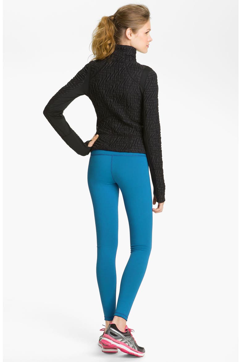 'Live In' Reversible Leggings, Alternate, color, BLACK / BLUE OCEAN