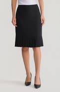 KASPER Pleated Hem Pencil Skirt