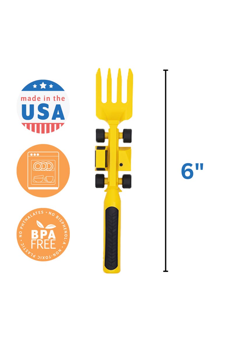 Construction Eating Utensils for Kids and Toddlers, Alternate, color, Yellow