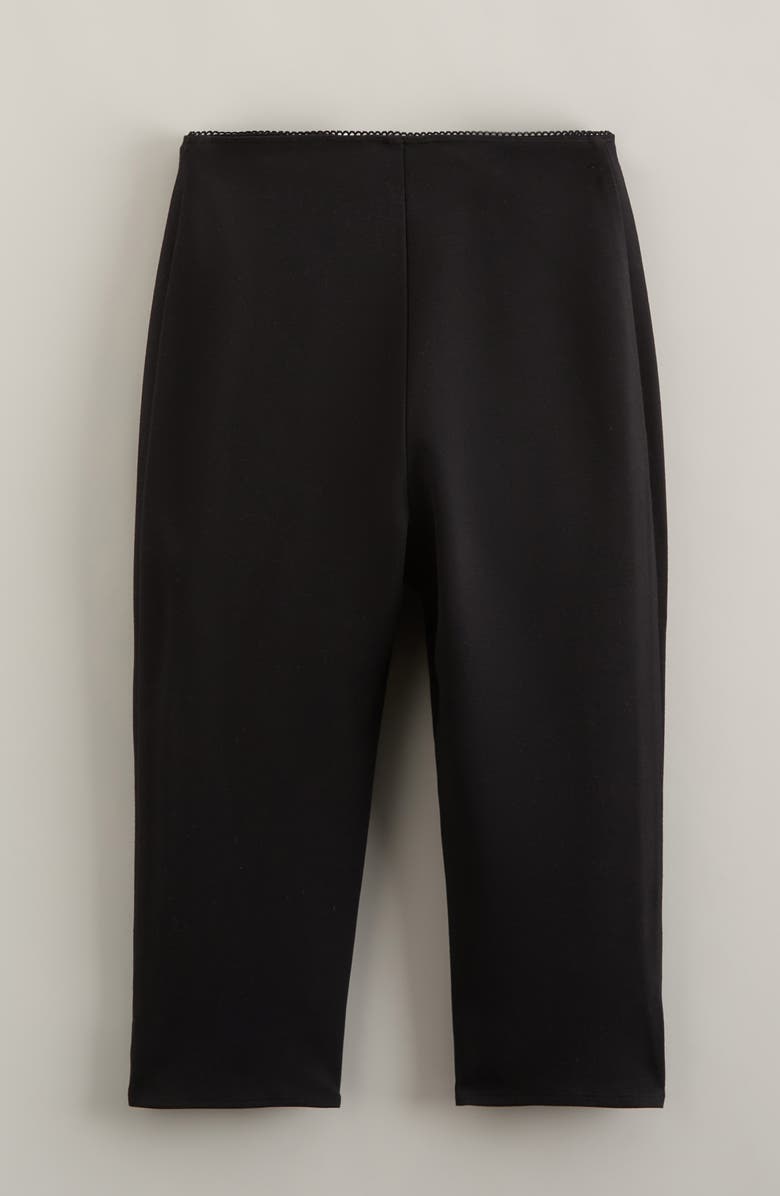 Nordstrom Kids' Ponte Knit Capri Pants, Alternate, color, Black