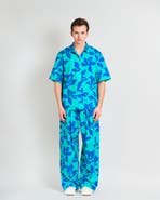 Lost Pattern "Tropical Bliss" Wide-Leg Palazzo Pants