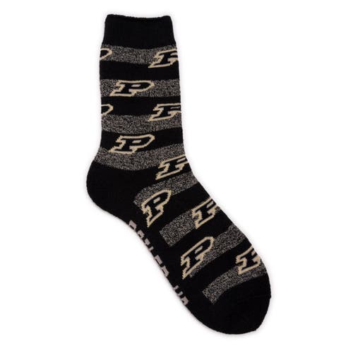 Muk Luks Gameday Terry Loop Socks In Black
