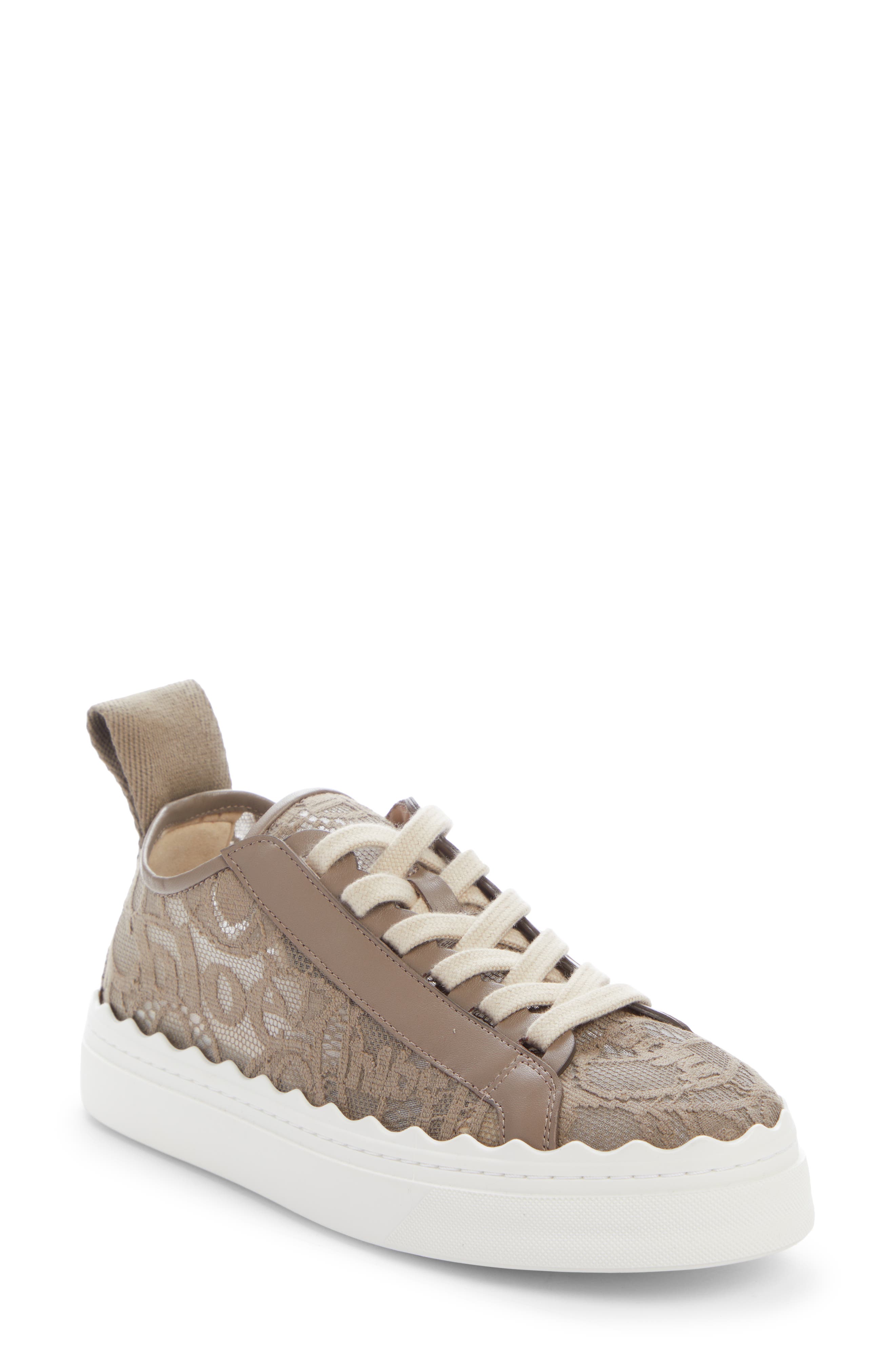 Lauren Logo Lace Platform Sneaker, Main, color, DARK GREIGE