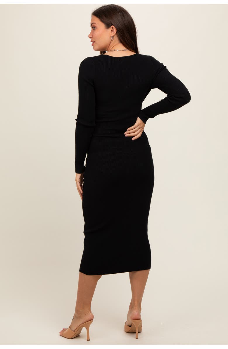PinkBlush Long Sleeve Fitted Dress, Alternate, color, Black