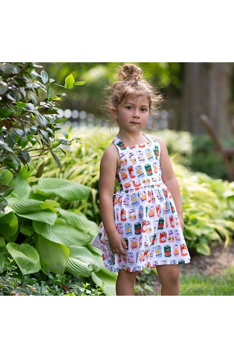 WORTHY THREADS Girls Tie Back Dress, Alternate, color, Soda Pop