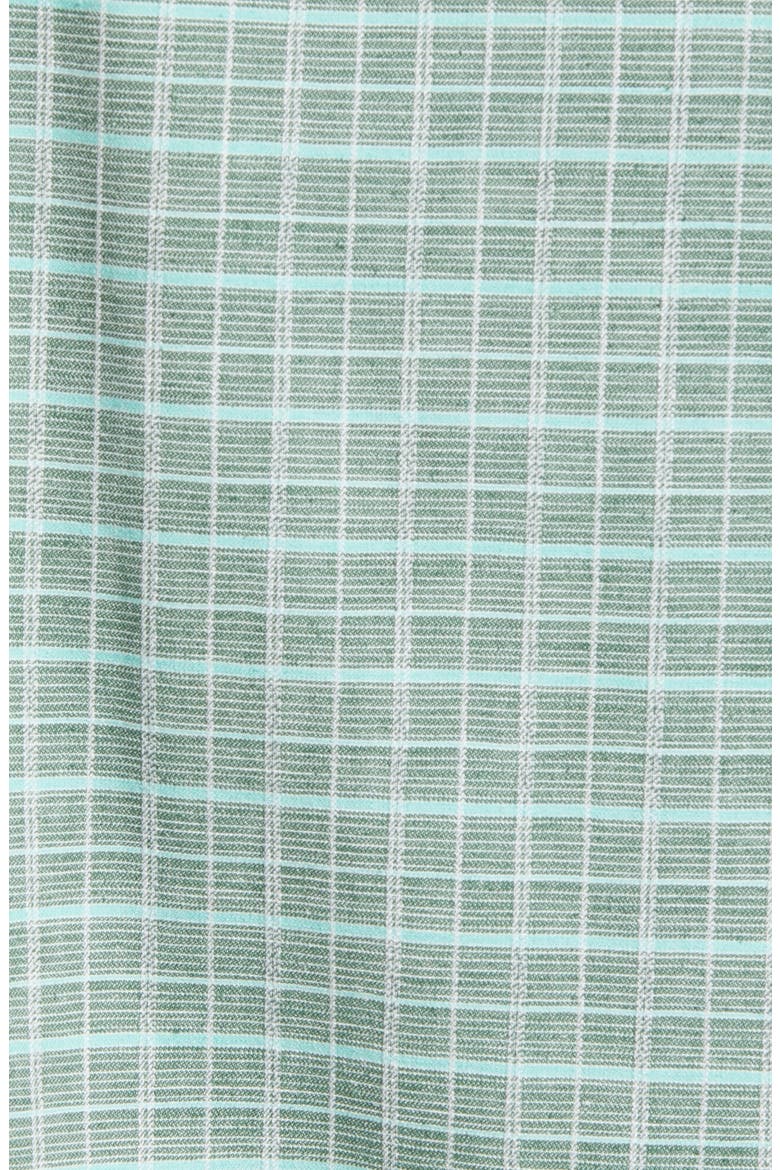 Men's Check It Out Short Sleeve Button-Up Silk Shirt, Alternate, color, SEA TURTLE GREEN